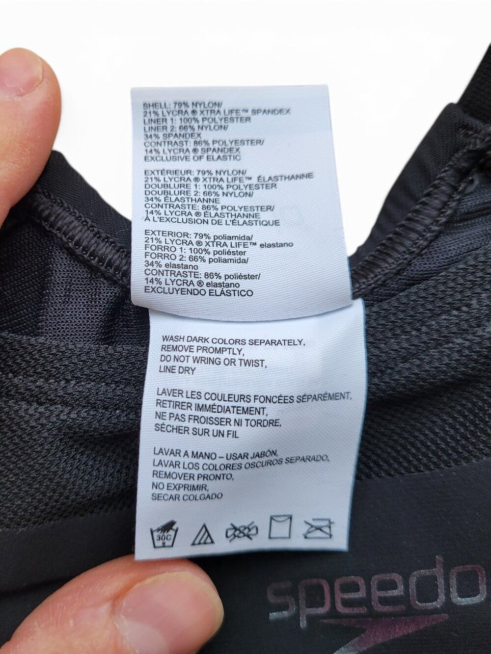 Speedo Power Plus LZR One Piece Legsuit Swimsuit in Black - Picture 8 of 16